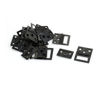 sourcing map 32mmx20mmx5mm Foto Marco Framepi Espalda Bisagra Plano Posterior Hebilla Negro 20Pcs
