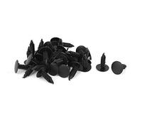 sourcing map 32Pcs Remache De guardabarros Parachoques Grapa Negro 7,3mmx6,6mm Agujero