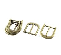 sourcing map 34 mm x 32 mm Estilo vintage Hebilla de herradura de un solo diente Tono de bronce 5 piezas