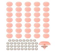 sourcing map 35 narices de cerdo rosa de plástico para animales de peluche, accesorios para muñecas, suministros de fabricación de marionetas, kit de manualidades