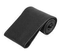 sourcing map 35cm-36cm DIY Bricolaje Negro Funda Protectora de Volante Costura de Puntos