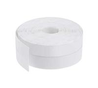 sourcing map 35mm Ancho 5M Largo Auto Adhesivo Burlete Sin Marco Puerta Inferior Sello para Puertas y Ventanas (Blanco)