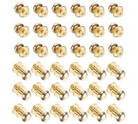 sourcing map 36 mini pomos redondos, tiradores de cajón pequeños de 12 mm, tiradores de gabinete para tocador, armario, joyero, cajas de regalo, color dorado