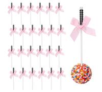 sourcing map 36 palitos para tartas con diamantes de imitación brillantes, decoración de tartas con lazo, piruleta con purpurina, decoración de cupcakes para chocolate, frutas, postres, bodas, fiestas