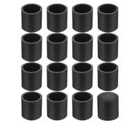 Sourcing Map 36 tapas redondas negras de PVC para patas de silla, se ajustan a OD de 14 mm, no dejan marcas, antideslizantes, antiarañazos para muebles, madera dura, azulejos