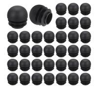 sourcing map 36 tapones redondos de plástico, tapones negros de 22 mm para patas de muebles, protección deslizante para silla, sofá, mesa, estante