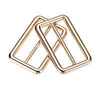 sourcing map 38mm (1,5") Metal Deslizar Correa Ajustable Hebilla Sujetador Dorado Tono 4 Piezas