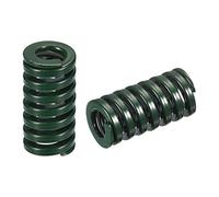 sourcing map 3D Impresora Troquel Resorte, 2uds 14mm OD 25mm Largo Espiral Estampado Compresión Molde Troquel Resortes para 3D Impresora Eléctrica Pieza, Verde