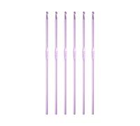 sourcing map 3mm Aluminio Crochet Gancho, 6pcs Morado Tejer Agujas de Ganchillo Crochet Gancho Herramienta de Ganchillo para Tejer Suéter para Bricolaje Artesanal Hilo