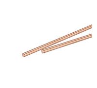 sourcing map 3mm Diámetro 300mm Longitud Sólido Cobre Redondo Varilla Torno Barra Almacenamiento para DIY Artesanía CNC Corte Paquete de 2