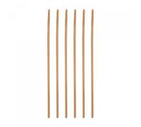 sourcing map 3mm Madera Bambú Crochet Gancho, 6pcs Tejer Agujas de Ganchillo Crochet Gancho Herramienta de Ganchillo para Tejer Suéter para Bricolaje Artesanal Hilo