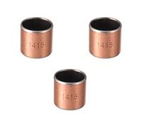 sourcing map 3Pcs Cojinetes de Casquillo, Manguito de Rodamiento sin Aceite, Diámetro Interior 14mm, Diámetro Exterior 16mm, Longitud 15mm, Cojinetes de Manga Bujes de Acero Carbono