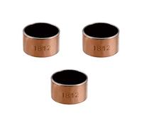 sourcing map 3Pcs Cojinetes de Casquillo, Manguito de Rodamiento sin Aceite, Diámetro Interior 18mm, Diámetro Exterior 20mm, Longitud 12mm, Cojinetes de Manga Bujes de Acero Carbono