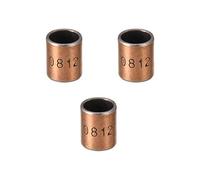 sourcing map 3Pcs Cojinetes de Casquillo, Manguito de Rodamiento sin Aceite, Diámetro Interior 8mm, Diámetro Exterior 10mm, Longitud 12mm, Cojinetes de Manga Bujes de Acero Carbono