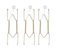 sourcing map 3pcs Colgador de Platos, 6 Pulgadas de Acero Inoxidable Invisible con Ganchos Decorativos de Pared y Protector de Punta para Platos Decorativos y Arte