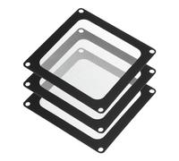 sourcing map 3PCS Filtro de Polvo para PC, Marco Magnético de Nylon de 90x90mm, Cubierta de Malla a Prueba de Polvo para Ventiladores de la Caja de la Computadora, Altavoces, Negro