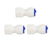 sourcing map 3uds 3/8 Pulgadas BSP Hembra a 3/8 Pulgadas OD Recta Rápida Conexión Purificadores Agua Tubo Accesorios Empuje Conector Agua Manguera para RO Ósmosis Inversa Sistema