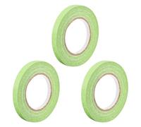 sourcing map 3uds 7mm 0.28 Pulgadas Ancho 20m 21 Yardas Adhesiva Cinta Pintores Cinta Rollos Claro Verde
