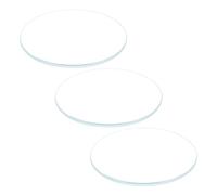 sourcing map 3uds AR-Revestimiento Reloj Lente 32,5mm x 1,5mm Redondo Plano Mineral Reloj Cristal Vidrio