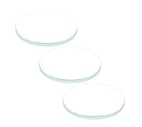 sourcing map 3uds AR-Revestimiento Reloj Lente 34,5mm x 1,5mm Redondo Plano Mineral Reloj Cristal Vidrio