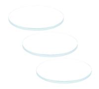sourcing map 3uds AR-Revestimiento Reloj Lente 39mm x 2mm Redondo Plano Mineral Reloj Cristal Vidrio