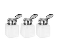 sourcing map 3uds Disolvente Alcohol Dispensadores 120ml(4oz) Empujar Abajo Líquido Dispensador Bomba con Sellado Inoxidable Acero Tapa para Acetona Limpiador, Blanco