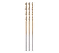 sourcing map 3uds Helicoidales Brocas 1.1mm Titanio Revestido (HSS-E) M42 Alta Velocidad Acero 8% Cobalto Recto Vástago para Inoxidable Acero Aluminio Aleación Metal