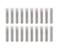 sourcing map 3x20mm 304 Inoxidable Acero Espiga Pasadores, 20uds Moleteado Cabeza Plana Chaflanado Extremo Espiga Pasador, Madera Litera Cama Estante Picas Soporte Estantes Fijar Elementos