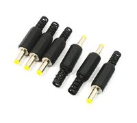 sourcing map 4.0x1.7mm DC Macho Conector Enchufe Soldadura Adaptador Bricolaje DC Barril Conectores Reemplazo 6 Piezas
