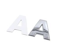 sourcing map 4,5CM Vehículo Metal Cromado Logo Letra A Etiqueta 3D Emblema Pegatina Carrocería de Coche