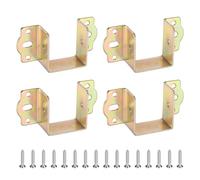 sourcing map 4 accesorios de riel de cama, bisagra de cama resistente de 45 mm con tornillos, accesorios de hardware para muebles de camas fijas para conectar a madera, cabeceros de camas de madera