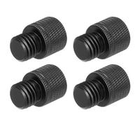 sourcing map 4 adaptadores de soporte de micrófono M6 hembra a 3/8 macho rosca tornillo adaptador de aleación de aluminio para micrófono trípode soporte, negro