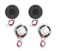 sourcing map 4 altavoces magnéticos internos (0,5 W, 8 ohmios, 1,25 mm), altavoz redondo interno micro imán con cable terminal de 100 mm para DVD, EVD, máquina de publicidad portátil, portátil, color