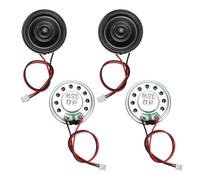 sourcing map 4 altavoces pequeños de 8 ohmios, carcasa de metal de 0,5 W y 28 mm de diámetro, altavoz pequeño con cable terminal de 100 mm micro interno para DVD, EVD, mini altavoz de audio doméstico