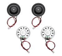 sourcing map 4 altavoces pequeños de 8 ohmios, carcasa de metal de 0,5 W y 30 mm de diámetro, altavoz pequeño con cable terminal de 100 mm micro interno para DVD, EVD, mini altavoz de audio doméstico