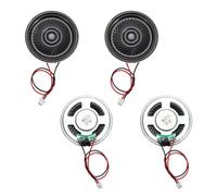 sourcing map 4 altavoces pequeños de 8 ohmios, carcasa de metal de 0,5 W y 40 mm de diámetro, altavoz pequeño con cable terminal de 100 mm micro interno para DVD, EVD, mini altavoz de audio doméstico