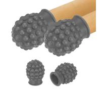sourcing map 4 amortiguadores de baquetas de silicona, puntas de silencio para baquetas, accesorios de percusión para práctica silenciosa de tambor, se adapta a baquetas 7A, gris oscuro