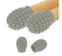 sourcing map 4 amortiguadores de baquetas de silicona, puntas de silencio para baquetas, accesorios de percusión para práctica silenciosa de tambor, se adapta a baquetas 5A, color gris