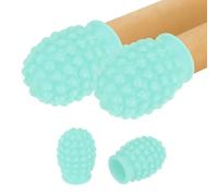sourcing map 4 amortiguadores de baquetas, puntas de silencio de silicona para baquetas de batería, accesorios de percusión para práctica silenciosa de tambor, se adapta a baquetas 5A, color azul