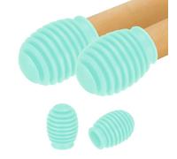 sourcing map 4 amortiguadores de baquetas, puntas de silencio de silicona para baquetas de batería, accesorios de percusión para práctica silenciosa de tambor, se adapta a baquetas 5A, color azul