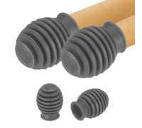 sourcing map 4 amortiguadores de baquetas, puntas de silencio de silicona para baquetas de batería, accesorios de percusión para práctica silenciosa de tambor, se adapta a baquetas 7A, gris oscuro