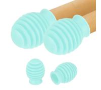 sourcing map 4 amortiguadores de baquetas, puntas de silencio de silicona para baquetas de batería, accesorios de percusión para práctica silenciosa de tambor, se adapta a baquetas 7A, color azul
