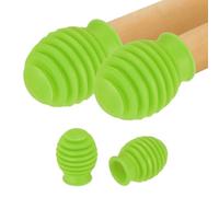 sourcing map 4 amortiguadores de baquetas, puntas de silencio de silicona para baquetas de batería, accesorios de percusión para práctica silenciosa de tambor, se adapta a baquetas 7A, color verde