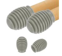 sourcing map 4 amortiguadores de baquetas, puntas de silencio de silicona para baquetas de batería, accesorios de percusión para práctica silenciosa de tambor, se adapta a baquetas 5A, color gris
