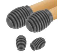 sourcing map 4 amortiguadores de baquetas, puntas de silencio de silicona para baquetas de batería, accesorios de percusión para práctica silenciosa de tambor, se adapta a baquetas 5A, gris oscuro