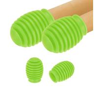 sourcing map 4 amortiguadores de baquetas, puntas de silencio de silicona para baquetas de batería, accesorios de percusión para práctica silenciosa de tambor, se adapta a baquetas 5A, color verde