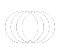 sourcing map 4 anillos de atrapasueños, aros de metal para manualidades, aros florales de 12 pulgadas, aros de macramé para manualidades, coronas, suministros para colgar plantas, color plateado