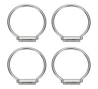 sourcing map 4 asas de metal para bolso, anillo en D, asas de repuesto para bolsa de mano, bolsa tejida, accesorios de equipaje, color plateado