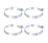 sourcing map 4 bandas de sujeción para valla de eslabones de cadena, bandas de tensión de acero galvanizado con pernos y tuercas para postes de eslabones de cadena de 5-15/32 pulgadas, tubería, puerta