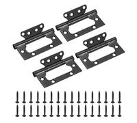 sourcing map 4 bisagras de puerta sin mortaja, bisagras de acero inoxidable 304 de 4 x 2 pulgadas con tornillos de montaje, bisagras de puerta con rodamiento de bolas para puertas interiores y